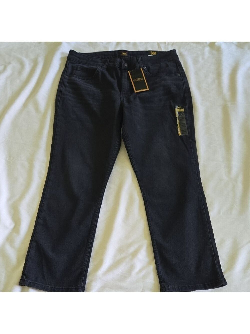 Lee Black Straight Leg Denim Jeans with Branded Tag